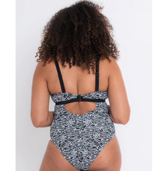 Купальник Curvy Kate Sundown Reversible Non-Wired Swimsuit (Black Print)