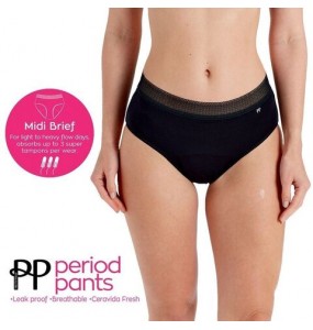 Менструальные трусы-брифы Period Pants Pretty Polly черные