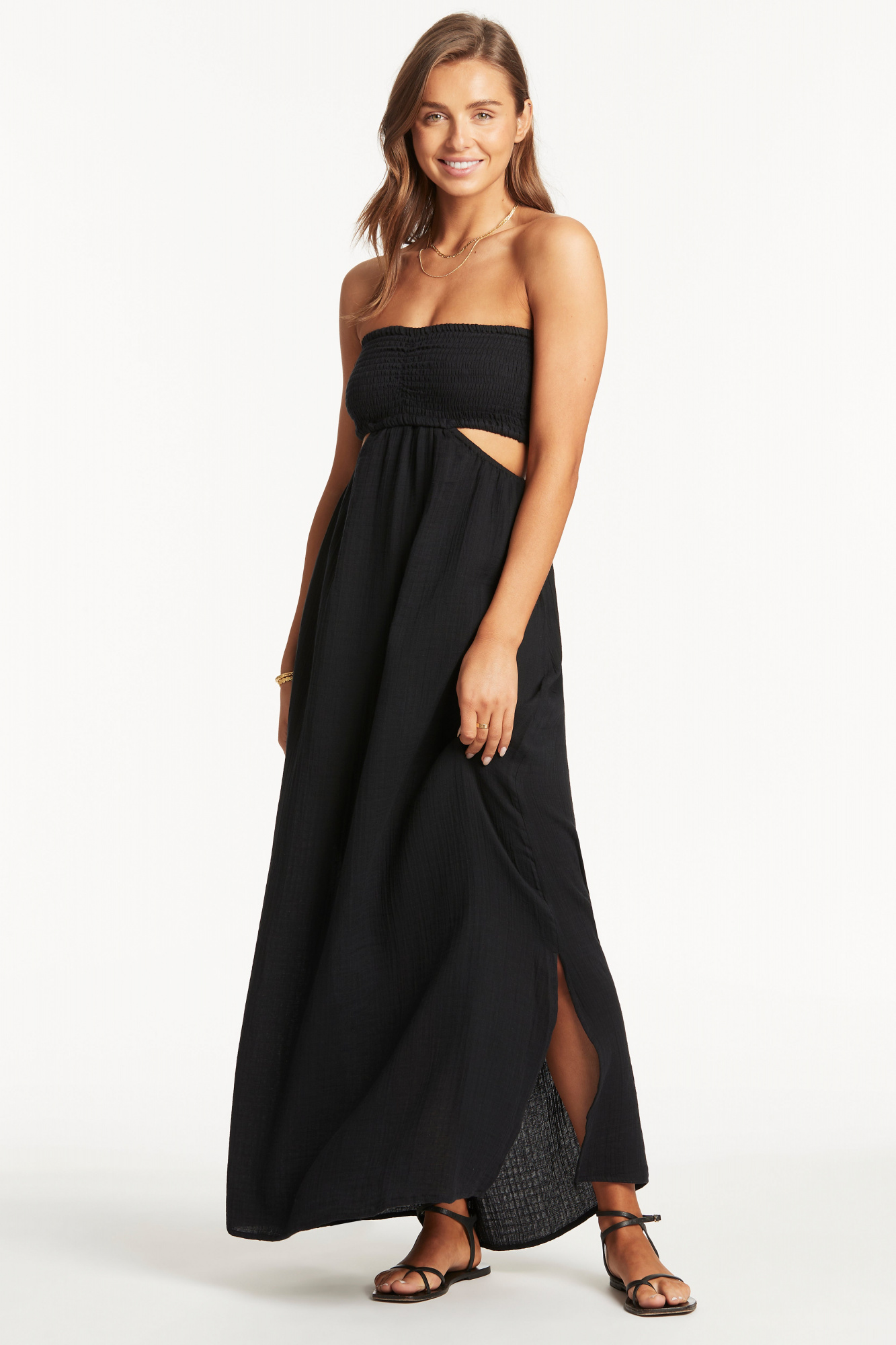 Sunset-Black_Sunset-Bandeau-Dress_Sea-Level-Swim-Australia